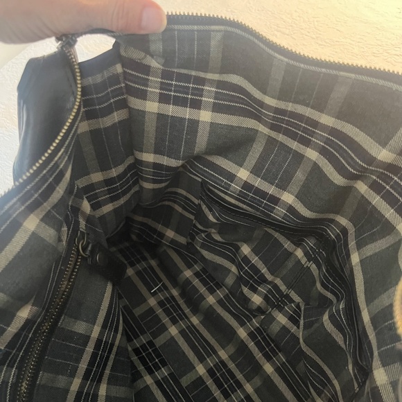 Crowncap Italian Leather Waxed Cotton Canvas Tote - Picture 3 of 5